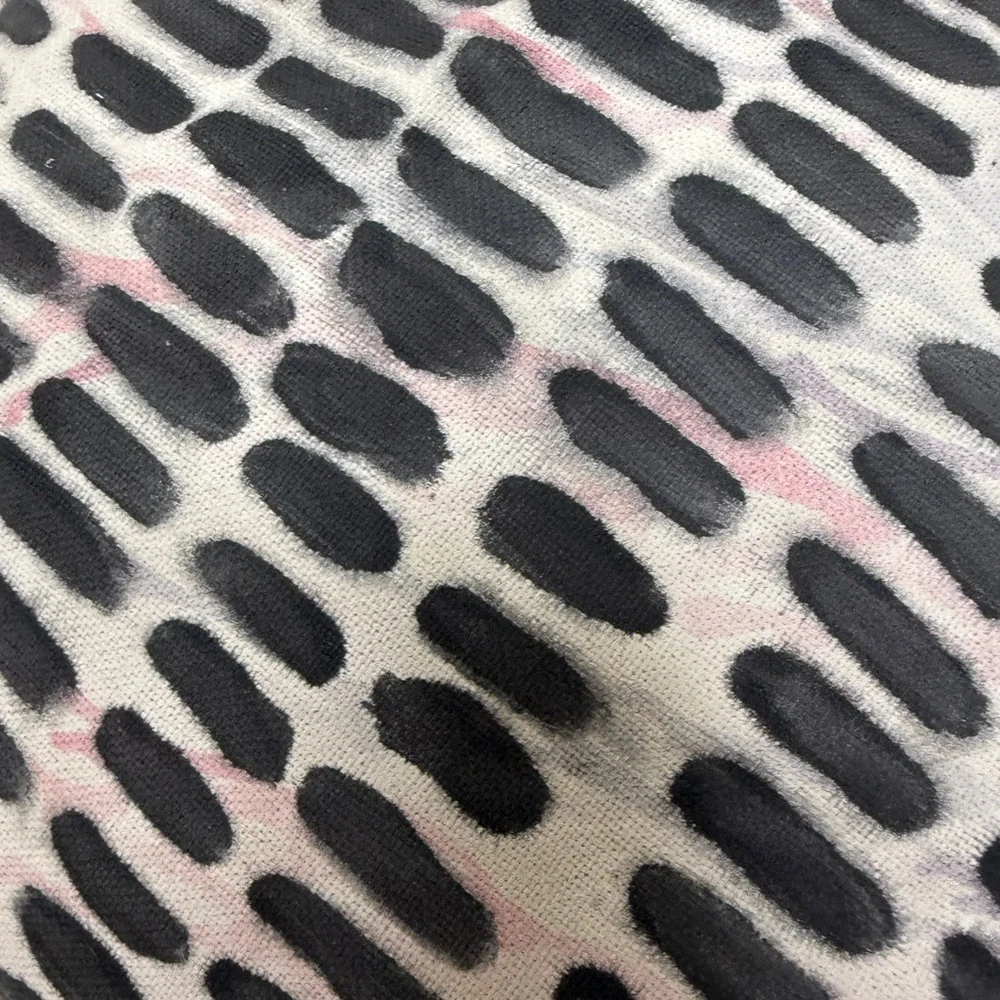Modern Black and White Patterned Throw Pillow had painted 18x18” animal print